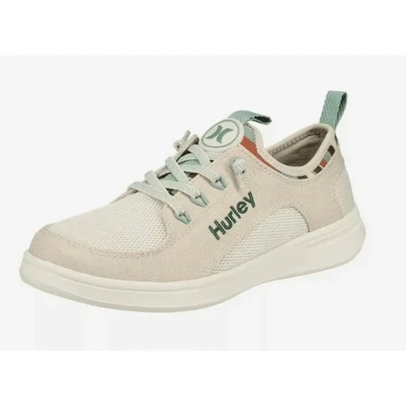 Hurley Shoes - New Hurley Ladies' Size 7 Castaic Bungee Shoes Canvas Lightweight Beige NIB